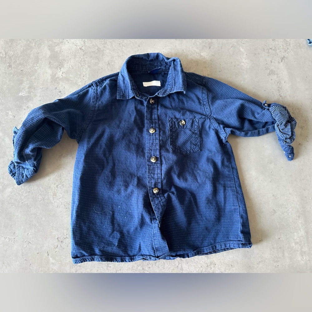 Weekend Blue Textured Shirt Size 2T